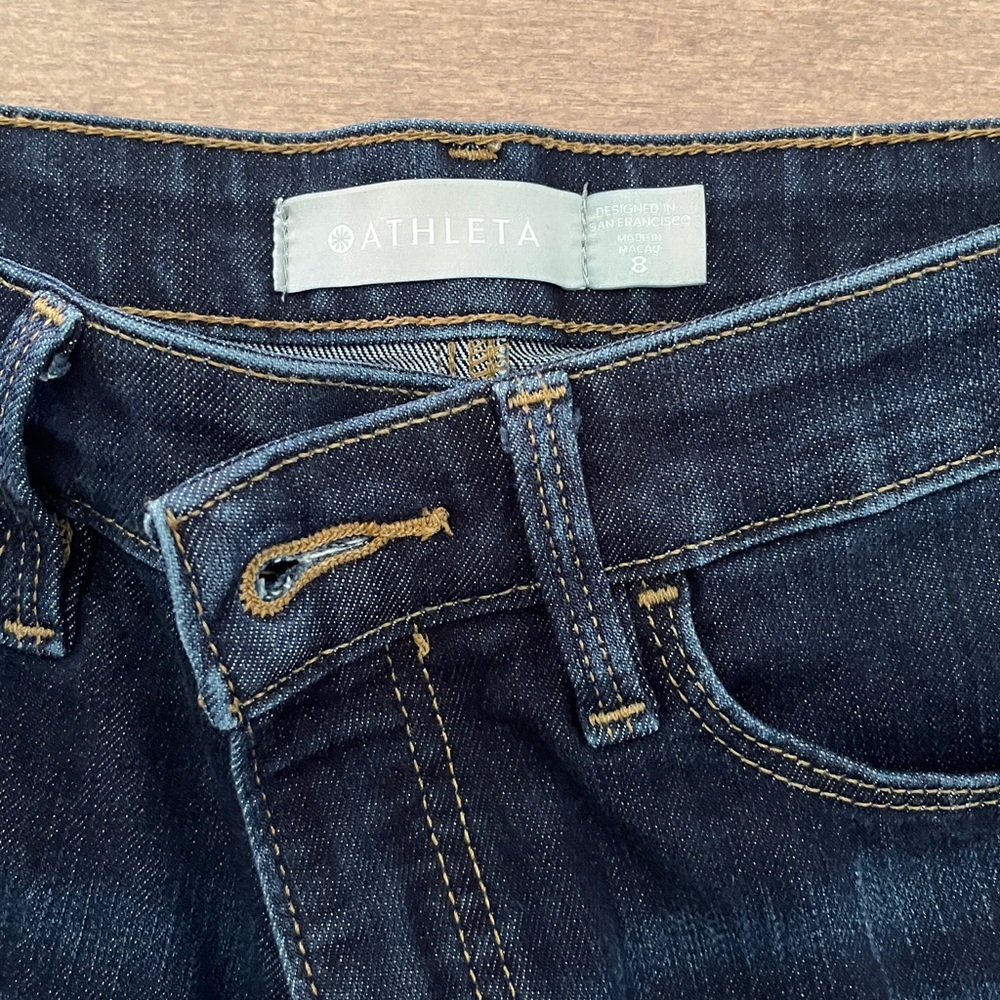 Athleta Dark Blue Denim Jeans - Picture 2 of 4
